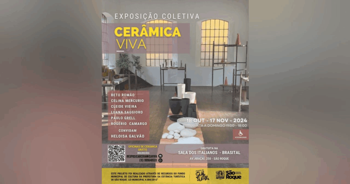 Exposição coletiva de cerâmica acontece na Brasital, em São Roque Exposição coletiva de cerâmica acontece na Brasital, em São Roque