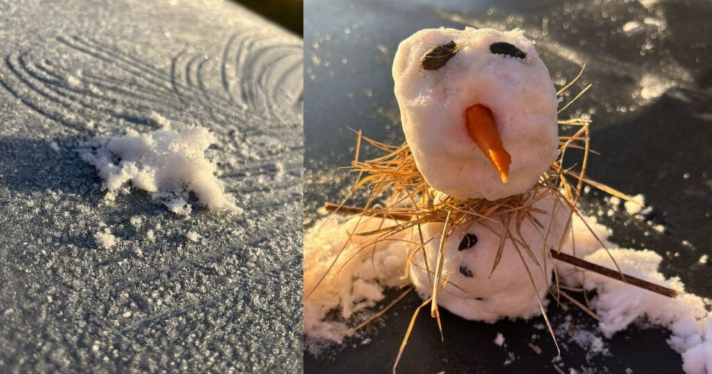 Morador de Ibiúna faz “boneco de neve” em cima do carro após geada intensa